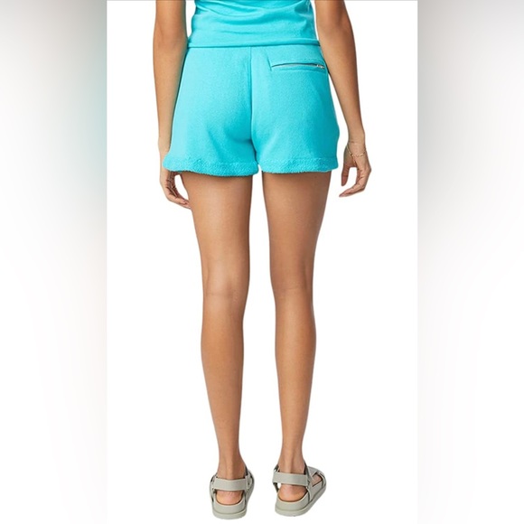 NWT (S) Bandier x Sincerely Jules The Juniper Sweat Shorts Aqua - Picture 6 of 6